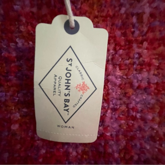 Swim Suit Top Size 24 St. John Bay NWT Ruffles Adjustable Straps Bra Black/White - Picture 4 of 11